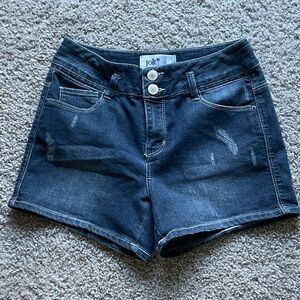 Jolt Women's Distressed Indigo Jean Shorts, Size 7